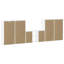 5 Piece TV Units With Storage ODDA Solid Wood Pine-139658635
