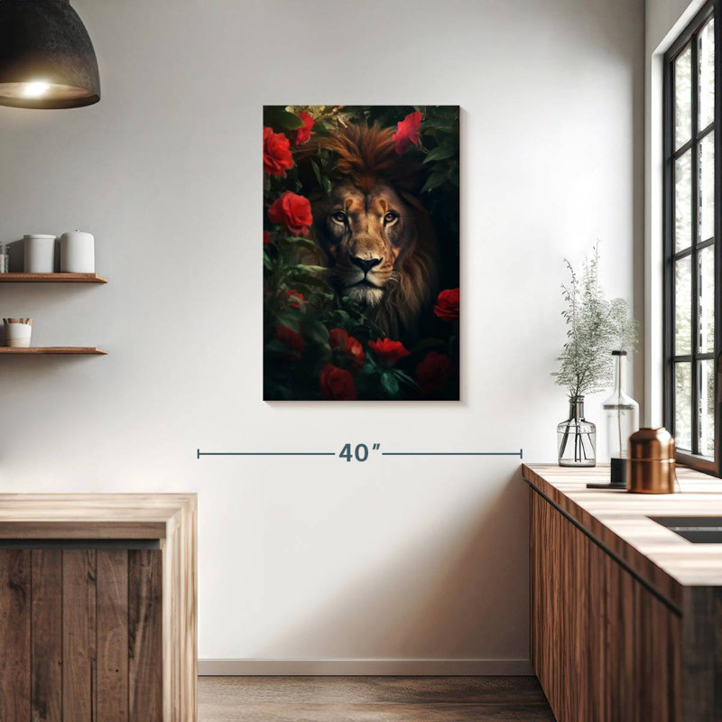 Brampt Lion Flowers, 36" H x 24" W