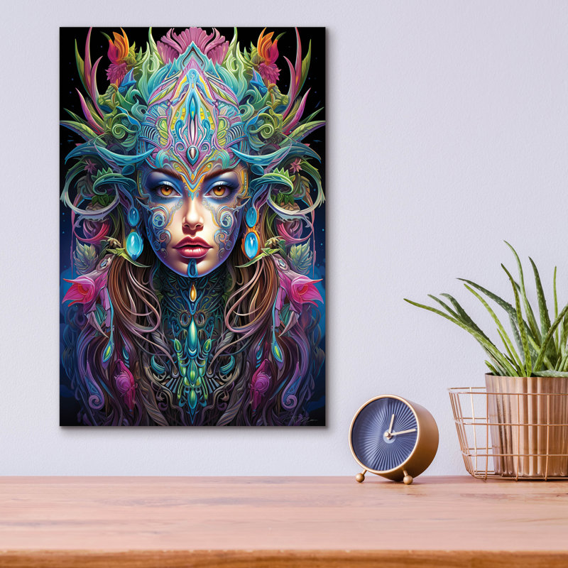 Art mural en verre Winston Porter «Dmt Art 1» par Momart, H 16 po x l 12 po x P 0,13 po