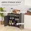 Buffet noir moderne patiné - comptoir en bois massif, 2 tiroirs, portes, tablette réglable pour l'organisation de la cuisine