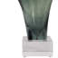 Sculpture Bixler Artistic Agua Splash pour la décoration intérieure - Figurine de statue en verre - Décorations élégantes pour le salon - 16 po, gris et transparent-121450662