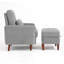 Upholstered Armchair with Footstool-1354990037
