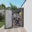 Remise de rangement extérieure en métal durable avec toit ventilé pour la cour et le jardin