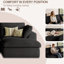 138" Oversized Modular Sectional Sofa, Sectional Couch with Deep Seat,Extra Large U Shaped Couch Couch with Ottoman-2039227823