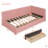 Upholstered Daybed With 2 Storage Drawers Twin Size Sofa Bed Frame No Box Spring Needed, Linen Fabric