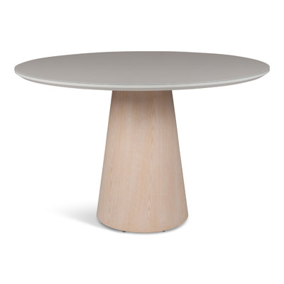 Burdon 47" Glass Top Pedestal Dining Table