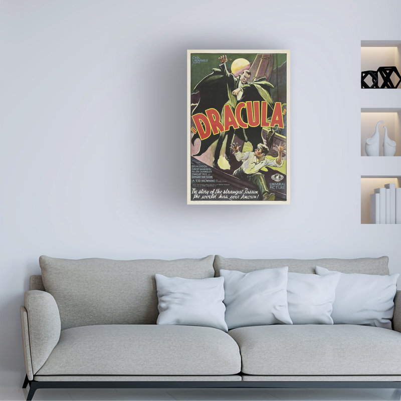 Anonyme, affiche de film Dracula, art sur toile 1931, H 47 po x l 30 po