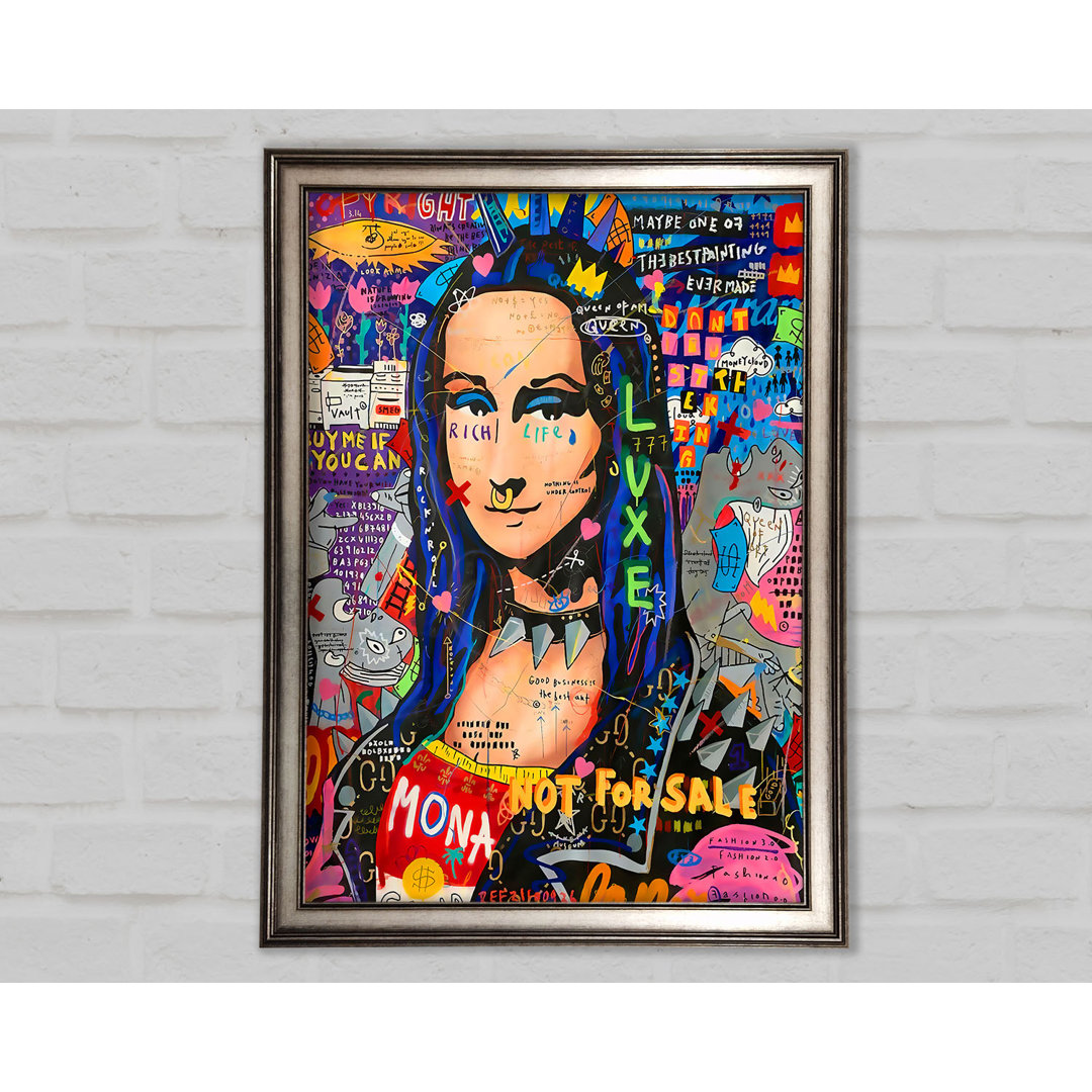 Mona Lisa Punk - Einzelner Bilderrahmen Kunstdrucke