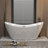 59 "Acrylic Freestanding Tub, Gloss White,  With Chrome Overflow And Pop-Up Drain, CUPC Certified