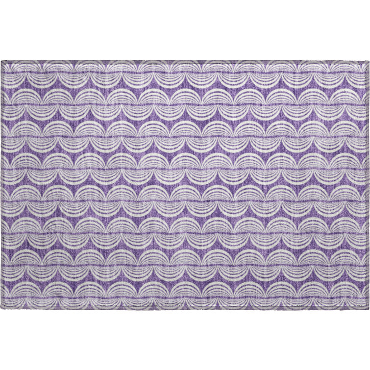 Premium Machine Washable Corum AMF1055 Swirls Rug