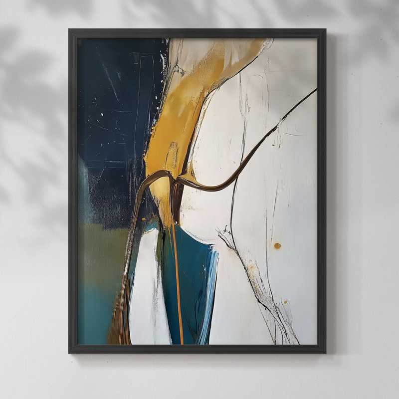 "ABSTRACT Series DCxxviii" par J Paul, Noir, noir, noir, noir, H 15 po x l 12 po