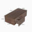 Table basse rectangulaire Mid-Century de 47,2 po avec tiroirs de rangement-426056379