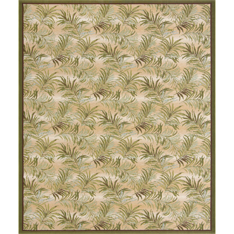 Tapis botanique d'extérieur Green_Unique, Rectangle 10 pi x 12 pi