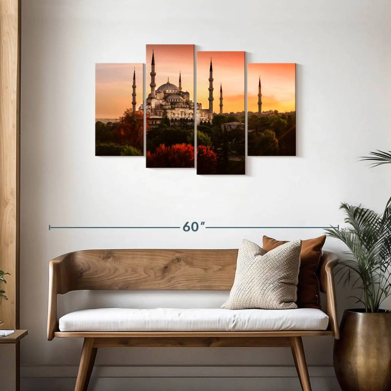 Nicci Hagia Sophia au coucher du soleil, H 27 po x l 43 po