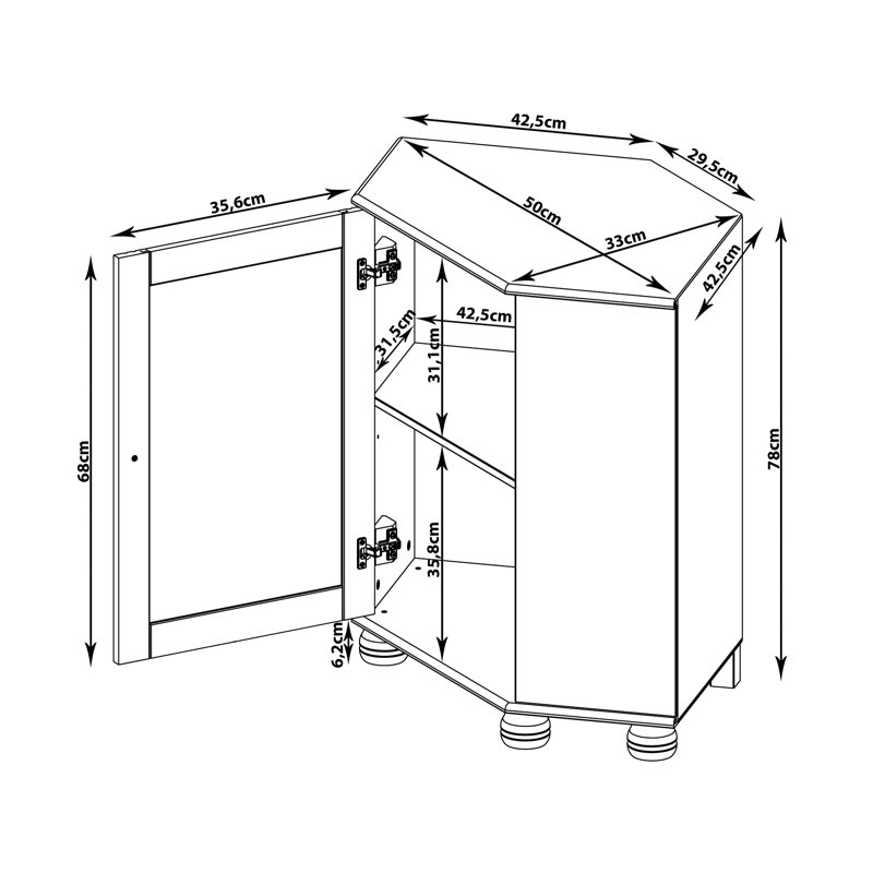 Regina Solid Wood End Table, Havana