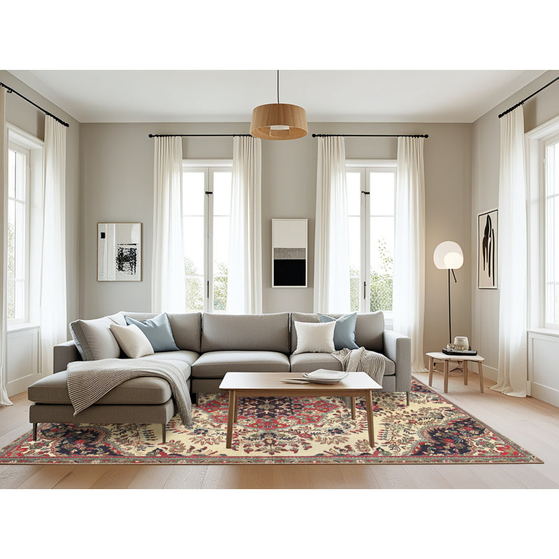 Tapis oriental beige, Rectangle 8 pi x 12 pi