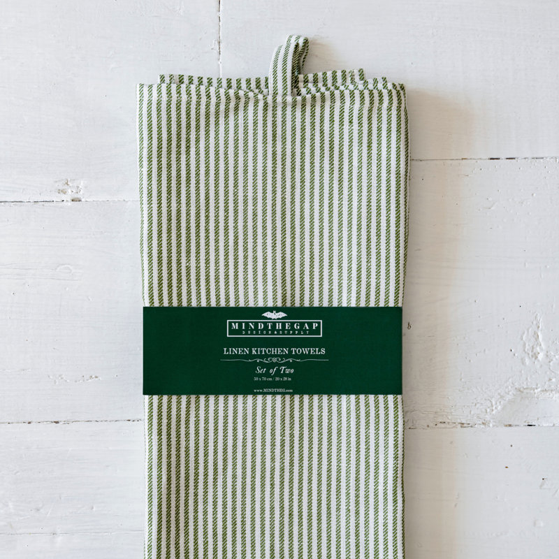 TWILL STRIPE GREEN Tablecloth