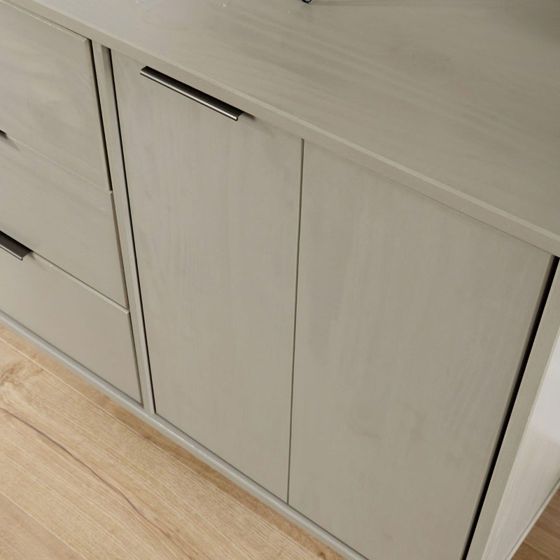 Rothley 130.6cm Solid Wood Sideboard, Grey