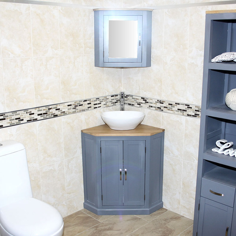 Aminia 550mm Single Bathroom Vanity with Vessel Ceramic Basin