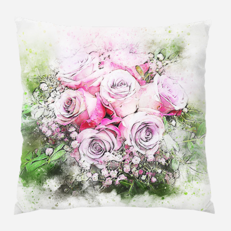 Outdoor Reversible Throw Pillow, Synthetic, Outdoor