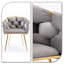 Chaise avec accoudoirs en velours Shrea-1969095048