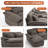 5 Piece U Shape Sectional Sofa Cloud Couch Double Chaise Sectional Couch with Console-685234339