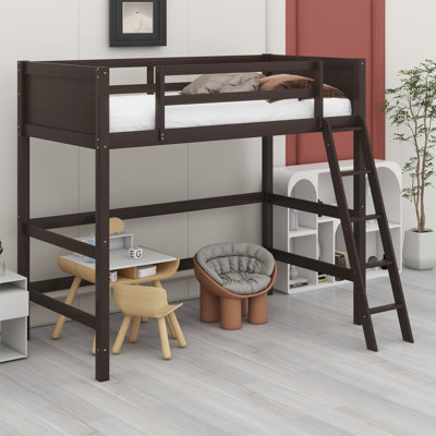 Wood Loft Bed With Ladder