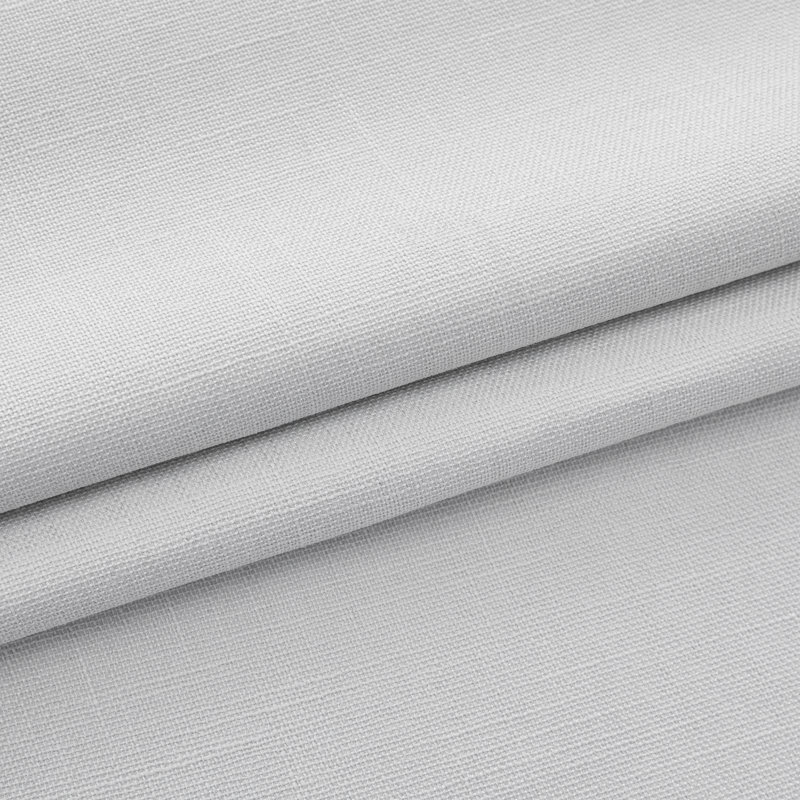 Leming Linen Like Polyester Blackout Room Darkening Grommet Curtain Pair, White, 52" W x 72" L
