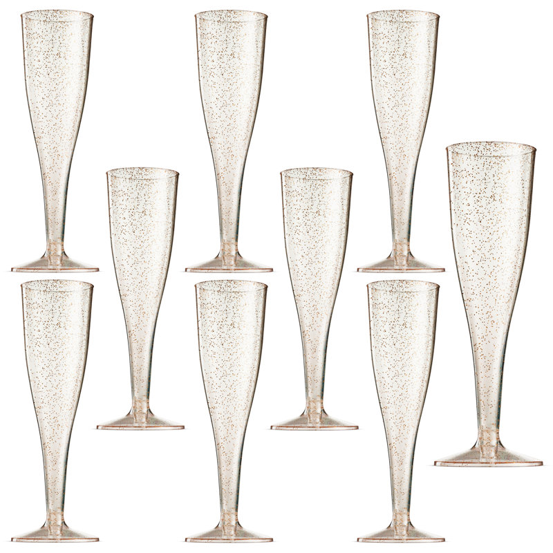 Flûte à champagne en plastique doré pour 100 invités