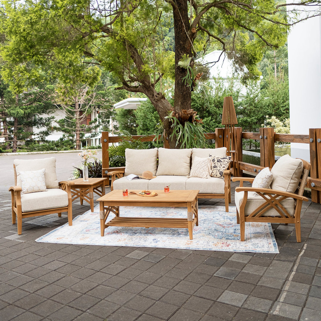 Cotesfield 5 - Person Teak Outdoor Seating Group with Cushions Birch Lane™ Cushion