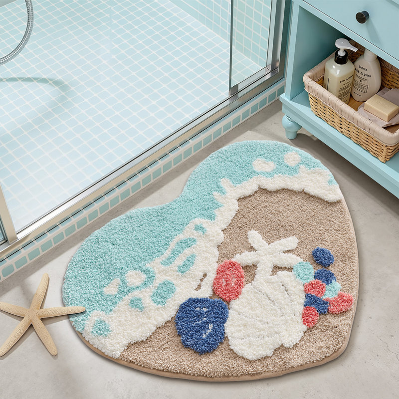 Beach Non‑Slip Machine Washable Absorbent Soft Bath Rug