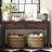 Elegant Rustic Console Table with Storage and Open Shelf for Living Room-112813109