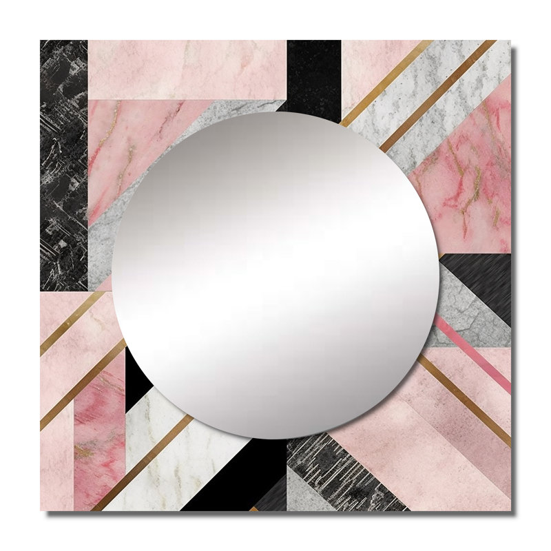 Miroir mural de salon Devoss Agate Granite, 29 po x 29 po