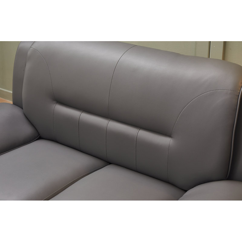 Causeuse Eilir, Faux cuir gris