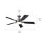 54'' Ceiling Fan with LED Lights-602021721