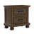 Dark Brown 2-Drawer Nightstand with USB