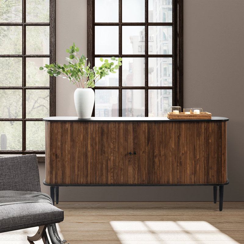 Celese 63'' Wide Sideboard with Adjustable Shelves and Wire Hole, null