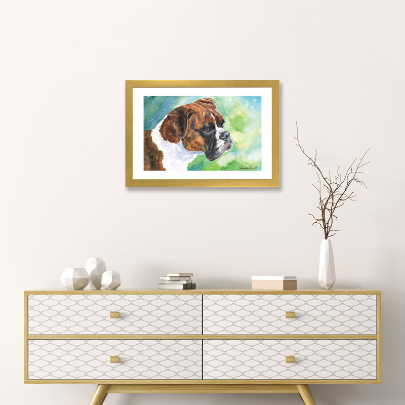 Animals, 24" H x 32" W x 1" D, Gold Framed Fine Art Paper