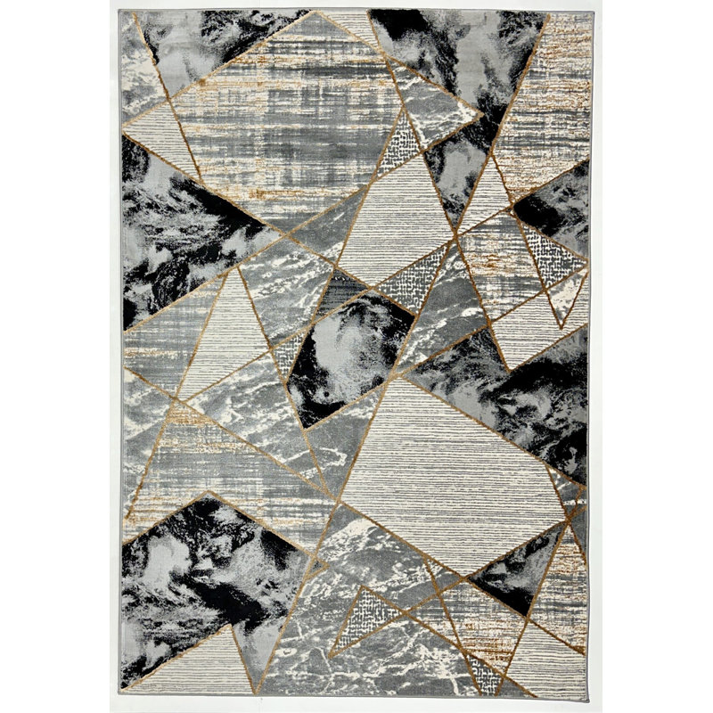 Tapis moderne abstrait abstrait Tabernash, Rectangle 7 pi 10 po x 10 pi 10 po