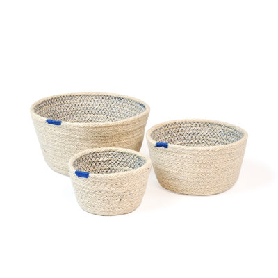 Ensemble de 3 paniers en jute