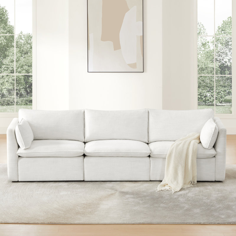 Canapé modulaire 3 pièces Greylan, Blanc