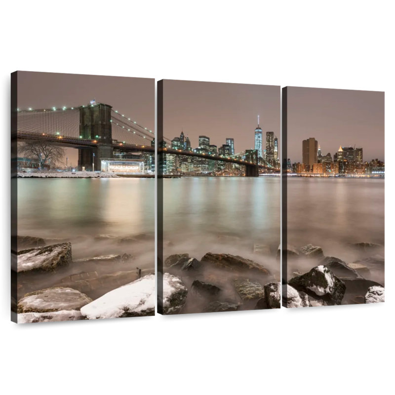 Sebbie Winter Brooklyn Bridge, 32" H x 50" W