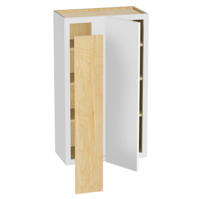 Gallery Express Rowan Plywood Assembled 24 in. W x 12 in. D x 42 in. H Corner Blind Kitchen Cabinet Left in White