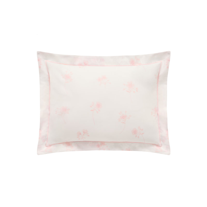 Flânerie Euro sham, Pink: Green; White, Flânerie, Boudoir