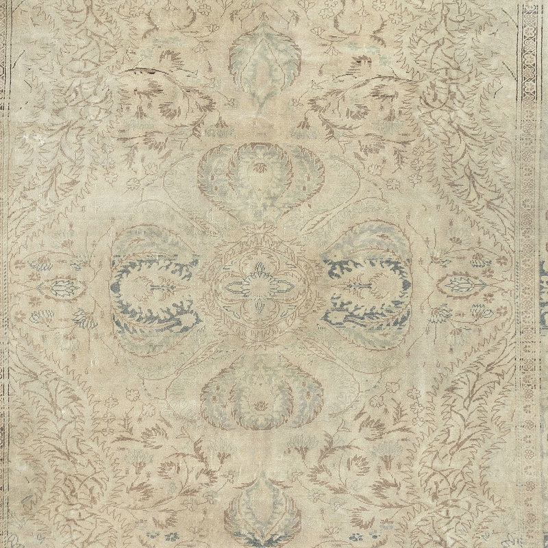 Tapis turc rétro noué à la main pour le salon et la salle à manger