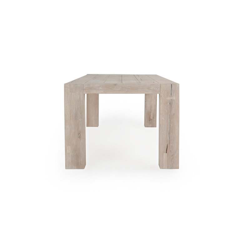 Kingston Wood Dining Table, Aged White