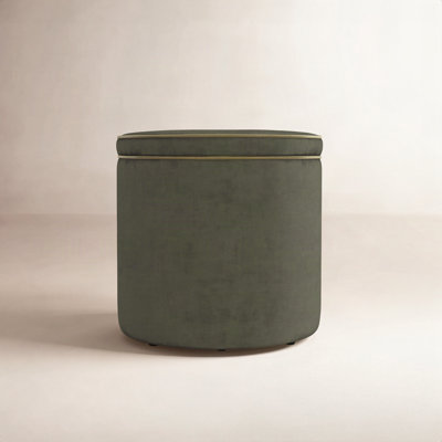 18" Velvet Upholstered Storage Ottoman