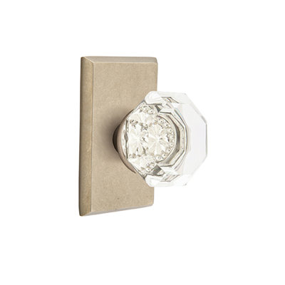 Bouton de cristal transparent avec style # 3 rose Old Town