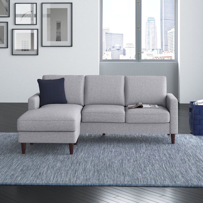Anna-Leigh Upholstered Sectional Reversible, Gray 100% Polyester