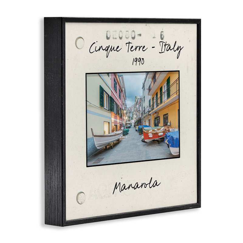 Estampe numérique rétro de voyage en Italie, conception de Danita Delimont, H 12 po x l 12 po, Giclée encadrée noir minuit